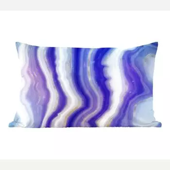 Декоративная подушка MuchoWow диванная подушка для гостиной декоративная подушка 50 x 30 см неон - камень агат - абстрактная - чехлы на диванные подушки - без наполнителя, мультиколор