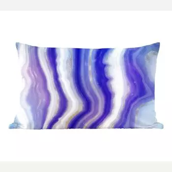 Декоративная подушка MuchoWow диванная подушка для гостиной декоративная подушка 50 x 30 см неон - камень агат - абстрактная - чехлы на диванные подушки - без наполнителя, мультиколор