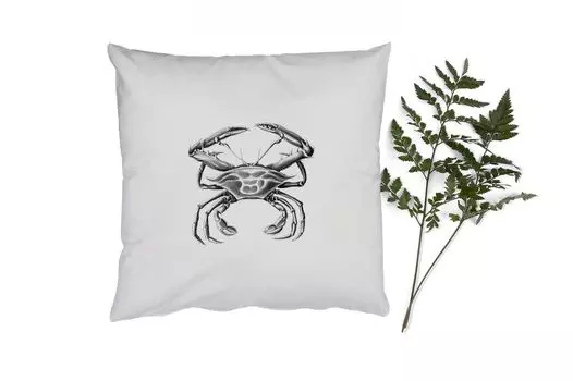 Декоративная подушка MuchoWow диванная подушка для гостиной декоративная подушка 40 x 40 см Ernst Haeckel - винтаж - арт - краб - чехлы на диванные подушки - без наполнителя