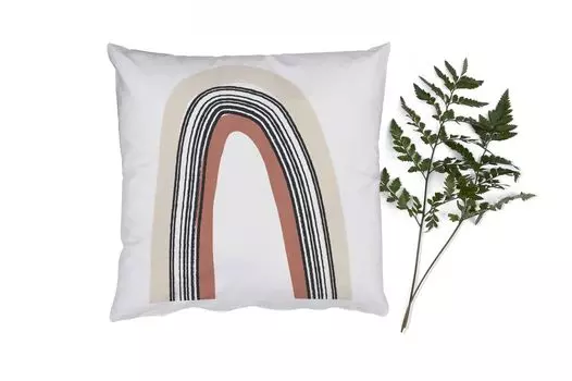 Декоративная подушка MuchoWow диванная подушка для гостиной декоративная подушка 40 x 40 см радуга - пастель - дизайн - чехлы на диванные подушки - без наполнителя