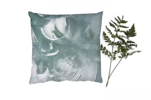 Декоративная подушка MuchoWow, диванная подушка для гостиной, декоративная подушка 60 x 60 см, акриловая краска - абстракция - дизайн - чехол на подушку - хлопчатобумажная ткань - декоративные чехлы на подушки, мультиколор