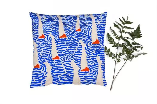 Декоративная подушка MuchoWow, диванная подушка для гостиной, декоративная подушка 40 x 40 см, ножка - вода - винтаж - чехлы на диванные подушки - без наполнителя