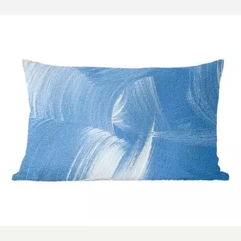 Декоративная подушка MuchoWow диванная подушка для гостиной декоративная подушка 50 x 30 см акриловая краска - синий - дизайн - чехлы на диванные подушки - без наполнителя, мультиколор