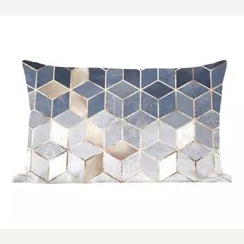 Декоративная подушка MuchoWow диванная подушка для гостиной декоративная подушка 50 x 30 см куб - золото - узор - чехлы на диванные подушки - без наполнителя, мультиколор