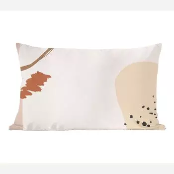 Декоративная подушка MuchoWow диванная подушка для гостиной декоративная подушка 50 x 30 см лето - абстрактная - белый - черный - чехлы на диванные подушки - без наполнителя