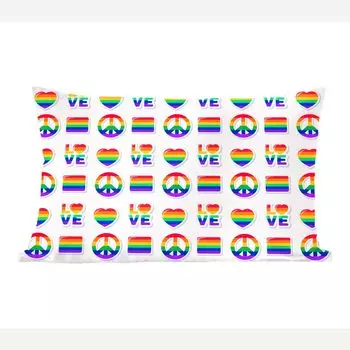 Декоративная подушка MuchoWow диванная подушка для гостиной декоративная подушка 50 x 30 см гордость - радуга - любовь - чехлы на диванные подушки - без наполнителя