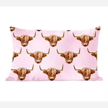 Декоративная подушка MuchoWow диванная подушка для гостиной декоративная подушка 50 x 30 см Scottish Highlander - узор - коричневый - чехлы на диванные подушки - без наполнителя