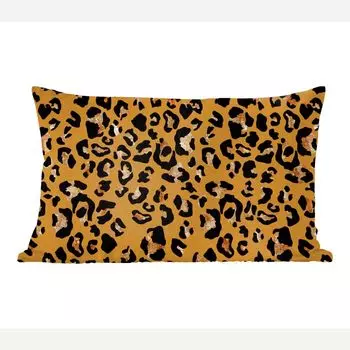 Декоративная подушка MuchoWow диванная подушка для гостиной декоративная подушка 50x30 см животные - принт пантеры - узор - чехлы на диванные подушки - без наполнителя