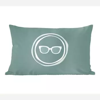 Декоративная подушка MuchoWow диванная подушка для гостиной декоративная подушка 50х30 см лето - солнцезащитные очки - пастель - чехлы на диванные подушки - без наполнителя