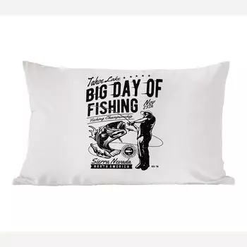 Декоративная подушка MuchoWow диванная подушка для гостиной декоративная подушка 50 x 30 см удочка - винтаж - чехлы на диванные подушки - без наполнителя