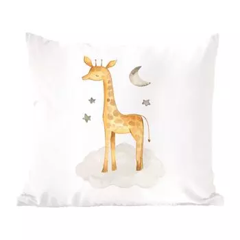 Декоративная подушка MuchoWow диванная подушка для гостиной декоративная подушка 60 x 60 см жираф - джунгли - облако - чехол на подушку - хлопчатобумажная ткань - декоративные чехлы на подушки