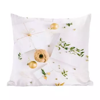 Декоративная подушка MuchoWow диванная подушка для гостиной декоративная подушка 40х40 см зима - Рождество - подарок - чехлы на диванные подушки - без наполнителя