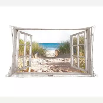 Декоративная подушка MuchoWow диванная подушка для гостиной декоративная подушка 50 x 30 см вид - пляж - море - дюны - песок - вода - высокая трава - чехлы на диванные подушки - без наполнителя