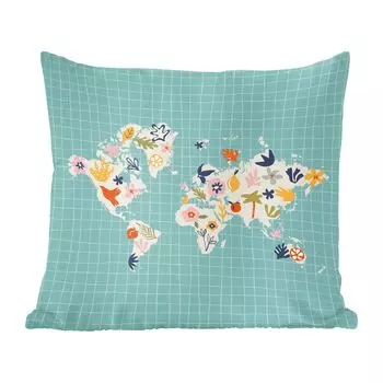 Декоративная подушка MuchoWow диванная подушка для гостиной декоративная подушка 50 x 50 см карта - дети - Матисс - чехлы на подушки - украшение - спальня