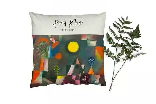 Декоративная подушка MuchoWow диванная подушка для гостиной декоративная подушка 40x40 см Paul Klee - полнолуние - арт - чехлы на диванные подушки - без наполнителя