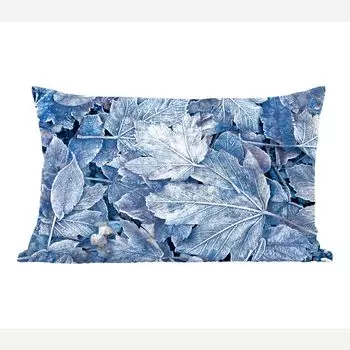 Декоративная подушка MuchoWow диванная подушка для гостиной декоративная подушка 50х30 см зима - листья - лед - времена года - чехлы на диванные подушки - без наполнителя