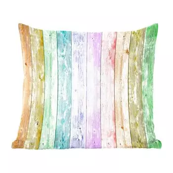 Декоративная подушка MuchoWow диванная подушка для гостиной декоративная подушка 60 x 60 см радуга - полка - цвет - чехол на подушку - хлопчатобумажная ткань - декоративные наволочки