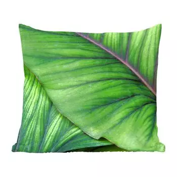 Декоративная подушка MuchoWow диванная подушка для гостиной декоративная подушка 45x45 см фото больших тропических ботанических листьев - чехлы для подушек - декоративные чехлы для подушек - декоративные чехлы для подушек
