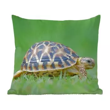 Декоративная подушка MuchoWow диванная подушка для гостиной декоративная подушка 40х40 см черепаха в траве - чехлы на диванные подушки - без наполнителя
