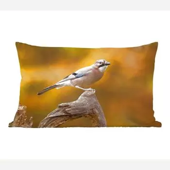 Декоративная подушка MuchoWow диванная подушка для гостиной декоративная подушка 50 x 30 см птица - ветка - сойка - чехлы на диванные подушки - без наполнителя