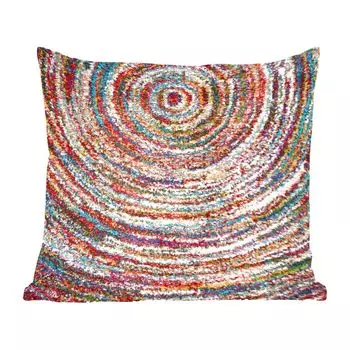 Декоративная подушка MuchoWow диванная подушка для гостиной декоративная подушка 40x40 см круг - цвета - ковер - чехлы на диванные подушки - без наполнителя