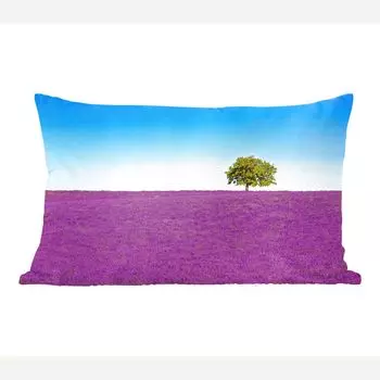 Декоративная подушка MuchoWow диванная подушка для гостиной декоративная подушка 50 x 30 см дерево - фиолетовый - небо - лаванда - чехлы на диванные подушки - без наполнителя