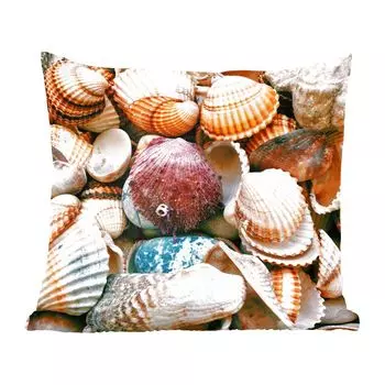 Декоративная подушка MuchoWow диванная подушка для гостиной декоративная подушка 40x40 см ракушки - пляж - Греция - чехлы на диванные подушки - без наполнителя