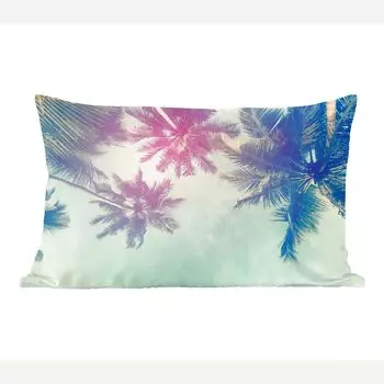 Декоративная подушка MuchoWow диванная подушка для гостиной декоративная подушка 50 x 30 см пальмы - пальмовые листья - лето - тропический - чехлы на диванные подушки - без наполнителя