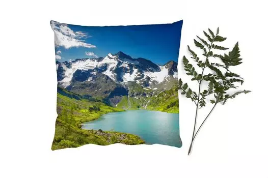 Декоративная подушка MuchoWow диванная подушка для гостиной декоративная подушка 40х40 см снег - горы - вода - чехлы на диванные подушки - без наполнителя
