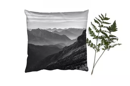 Декоративная подушка MuchoWow диванная подушка для гостиной декоративная подушка 40 x 40 см горы - природа - туман - чехлы на диванные подушки - без наполнителя