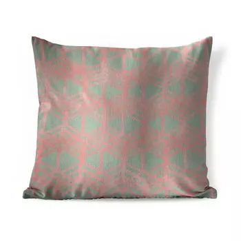 Декоративная подушка MuchoWow диванная подушка для гостиной декоративная подушка 60 x 60 см узор - розовый - зеленый - чехол на подушку - хлопчатобумажная ткань - декоративные чехлы на подушки