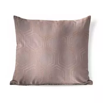 Декоративная подушка MuchoWow диванная подушка для гостиной декоративная подушка 60 x 60 см шестигранник - розовый - узор - чехол на подушку - хлопчатобумажная ткань - декоративные наволочки
