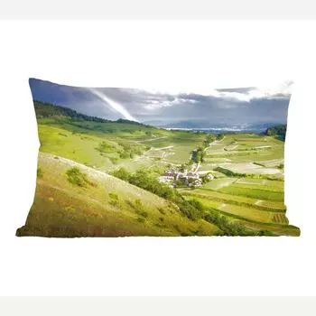 Декоративная подушка MuchoWow диванная подушка для гостиной декоративная подушка 50х30 см радуга над Шварцвальдом на юго-западе Германии - чехлы для диванных подушек - без наполнителя