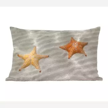 Декоративная подушка MuchoWow диванная подушка для гостиной декоративная подушка 50х30 см морская звезда - вода - пляж - чехлы на диванные подушки - без наполнителя