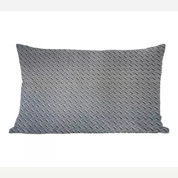 Декоративная подушка MuchoWow диванная подушка для гостиной декоративная подушка 50х30 см с металлическим принтом - противоскользящая - серая - чехлы на диванные подушки - без наполнителя