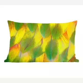 Декоративная подушка MuchoWow диванная подушка для гостиной декоративная подушка 50х30 см структура из желтых перьев - чехлы на диванные подушки - без наполнителя