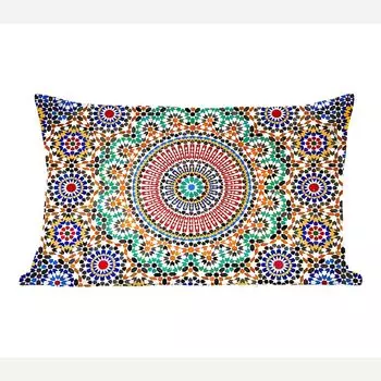 Декоративная подушка MuchoWow диванная подушка для гостиной декоративная подушка 60 х 40 см вид на марокканскую мозаику сверху - чехлы для подушек - декоративные чехлы для подушек - декоративные чехлы для подушек