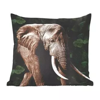 Декоративная подушка MuchoWow диванная подушка для гостиной декоративная подушка 60 x 60 см слон - животные - зубы - чехол на подушку - хлопчатобумажная ткань - декоративные наволочки