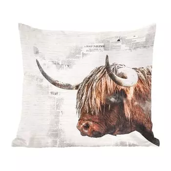 Декоративная подушка MuchoWow, диванная подушка для гостиной, декоративная подушка 40 x 40 см Scottish Highlander - краткое описание - чехлы на диванные подушки - без наполнителя