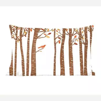 Декоративная подушка MuchoWow диванная подушка для гостиной декоративная подушка 60 x 40 см осень - птица - иллюстрация - чехлы на подушки - чехлы декоративные - чехлы декоративные