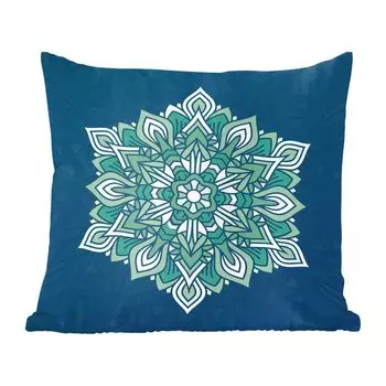Декоративная подушка MuchoWow диванная подушка для гостиной декоративная подушка 50 x 50 см мандала абстрактный зеленый - чехлы на подушки - украшение - спальня