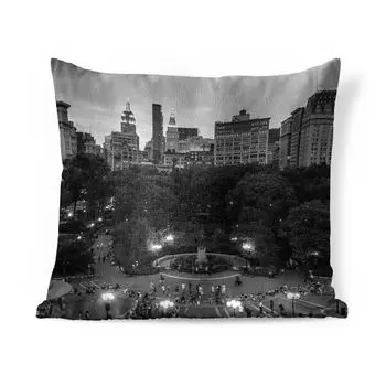 Декоративная подушка MuchoWow диванная подушка для гостиной декоративная подушка 40x40 см Union Square New York - черно-белый - чехлы на диванные подушки - без наполнителя