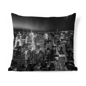 Декоративная подушка MuchoWow диванная подушка для гостиной декоративная подушка 45x45 см Skyline Нью-Йорка, черно-белый - чехлы на подушки - чехлы декоративные - чехлы декоративные
