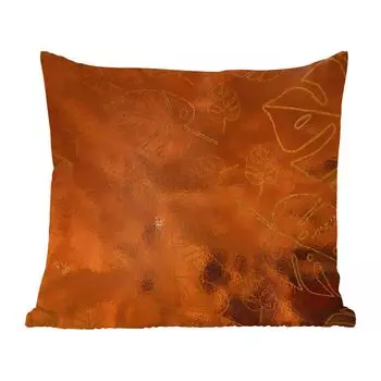Декоративная подушка MuchoWow, диванная подушка для гостиной, декоративная подушка 60 x 60 см, узор - бронза - люкс - золото - чехол на подушку - хлопчатобумажная ткань - декоративные чехлы на подушки
