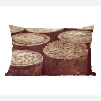 Декоративная подушка MuchoWow диванная подушка гостиная декоративная подушка 50х30 см крупный план из пробки - чехлы на диванные подушки - без наполнителя