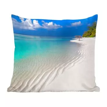 Декоративная подушка MuchoWow, подушка для дивана, декоративная подушка для гостиной, 60 х 60 см, море, пляж, лето, чехол на подушку, хлопчатобумажная ткань, декоративные чехлы на подушки