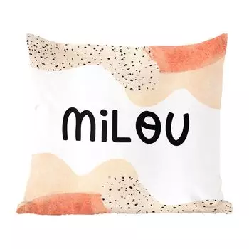 Декоративная подушка MuchoWow, подушка для дивана, декоративная подушка для гостиной, 60 х 60 см, Milou - пастель - девочка - чехол на подушку - хлопчатобумажная ткань - декоративные наволочки