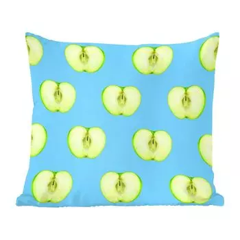 Декоративная подушка MuchoWow, подушка для дивана, декоративная подушка для гостиной, 50 х 50 см, яблоко - пастель - узор - чехлы на подушки - украшение - спальня