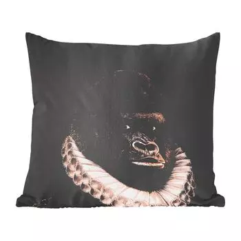 Декоративная подушка MuchoWow, подушка для дивана, декоративная подушка для гостиной, 60 х 60 см, Вильгельм Оранский - искусство - горилла - чехол на подушку - хлопчатобумажная ткань - декоративные наволочки