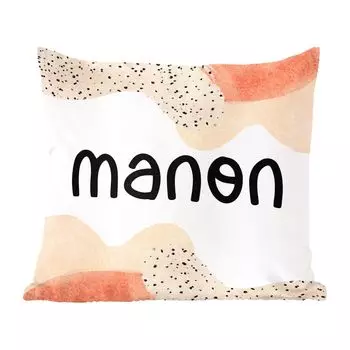 Декоративная подушка MuchoWow, подушка для дивана, декоративная подушка для гостиной, 60 х 60 см, Манон - пастель - девочка - чехол на подушку - хлопчатобумажная ткань - декоративные наволочки